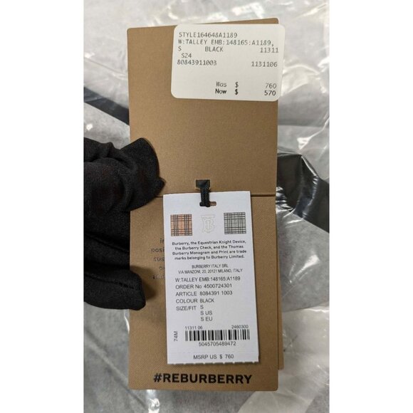 Burberry Women’s Talley Vintage Check Hoodie Black S - Picture 7 of 9